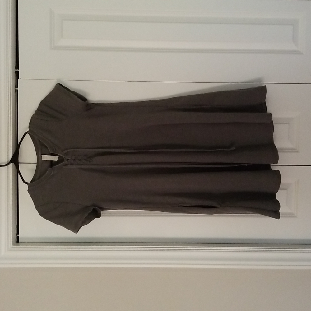 Altar'd State Army Green Shirt Dress with Pockets, Medium